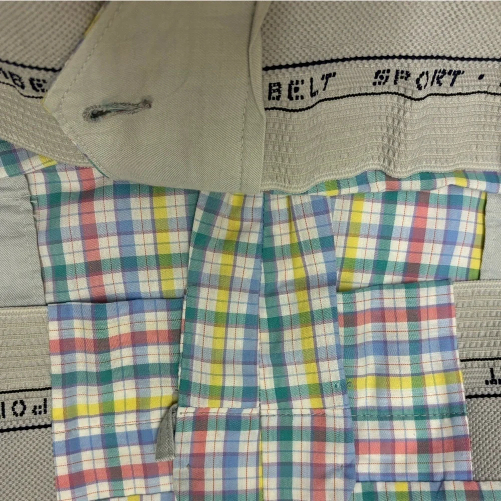 SANSABELT Vintage Golf Pants Pastel Plaid Waist Size 41